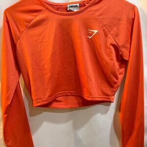 Gymshark orange long sleeve crop